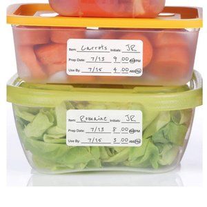 500 food meal prep dissolvable sticker labels